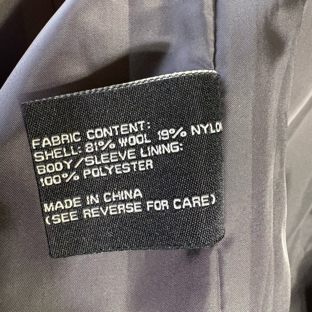 Jos. A. Bank Wool Pea Coat men’s medium regular. Charcoal gray. Like new! Sharp! - Picture 5 of 13